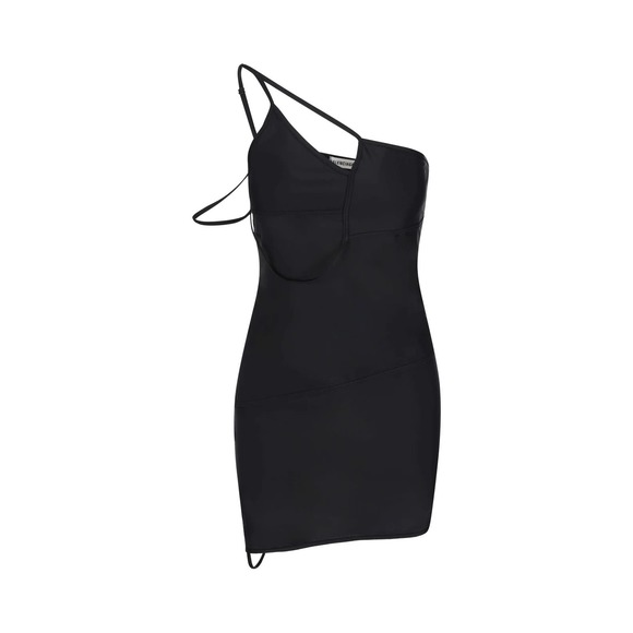 Balenciaga Asymmetric Cross-Strap Sleeveless Mini Dress